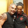 Christian Audigier rencontre le footballeur Ronaldinho à Rio, au Brésil, début février 2011