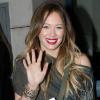 Hilary Duff quitte son hôtel parisien pour se rendre dans les studios de NRJ 12, vendredi 4 février.