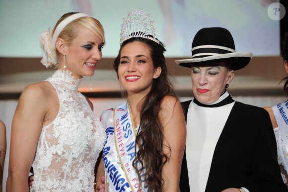 Barbara Morel, Miss Nationale 2011, avec Geneviève de Fontenay et Elodie Gossuin