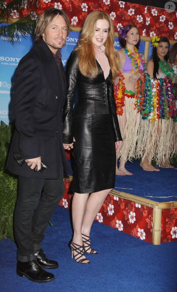La belle Nicole Kidman et Keith Urban à l'occasion de l'avant-première du Mytho, qui s'est tenue au Ziegfeld Theatre de New York, le 8 février 2011.