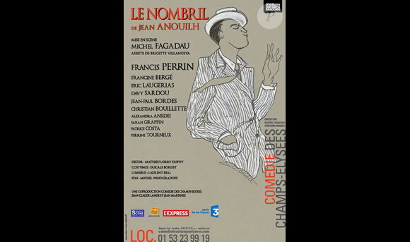 Le Nombril de Jean Anouilh, mise en scène de Michel Fagadau, avec Francis Perrin et Davy Sardou, actuellement à la Comédie des Champs-Elysées.