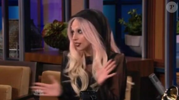 Lady Gaga répond aux questions de Jay Leno, le 14 février 2011