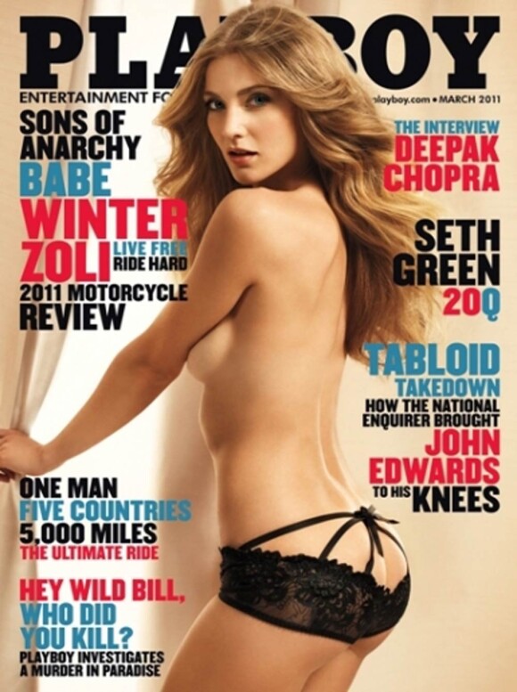 La ravissante Winter Ave Zoli en couverture de la nouvelle édition du magazine Playboy...