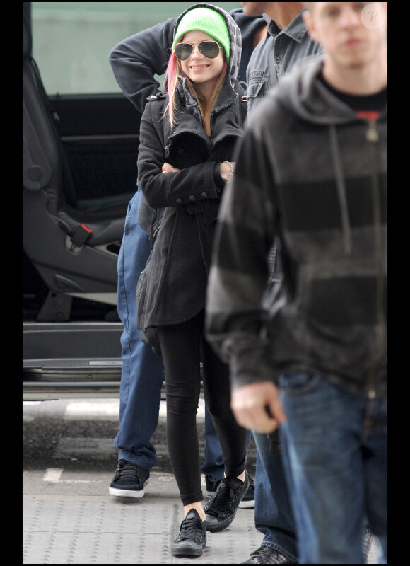Avril Lavigne et Brody Jenner à l'aéroport d'Heathrow à Londres le 17 février 2011