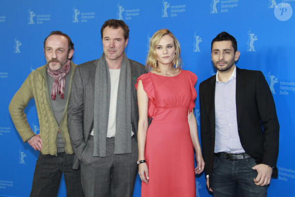 Jan Markovics, Sebastian Koch, Diane Kruger et le réalisateur Jaume Collet-Serra lors du photocall de Sans Identité au festival de Berlin le 18 février 2011