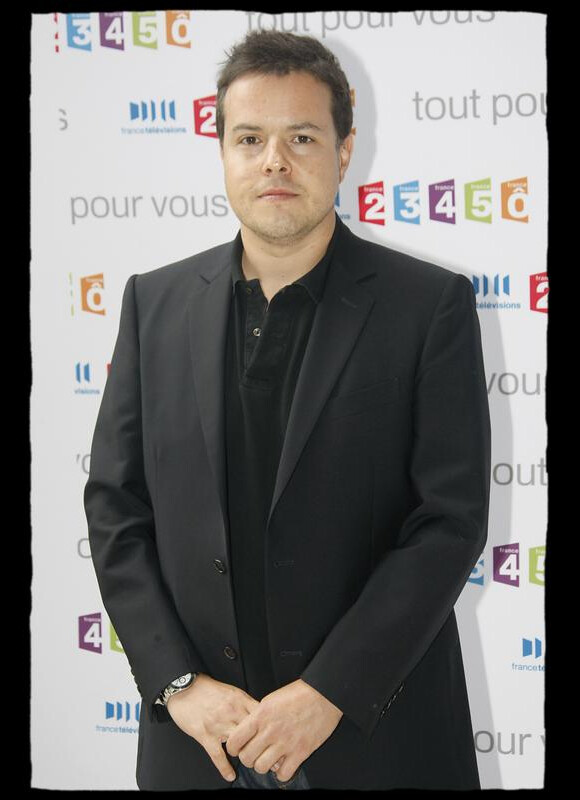 Nicolas Demorand, en août 2009, lors de la conférence de presse du groupe France Télévisions.
