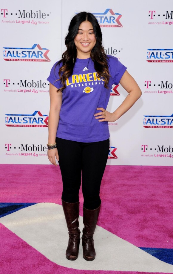 Jenna Ushkowitz à la soirée des NBA All-Star Game, à Los Angeles le 20 février 2011