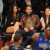 John Legend et sa chérie Christine Teigen à la soirée des NBA All-Star Game, à Los Angeles le 20 février 2011