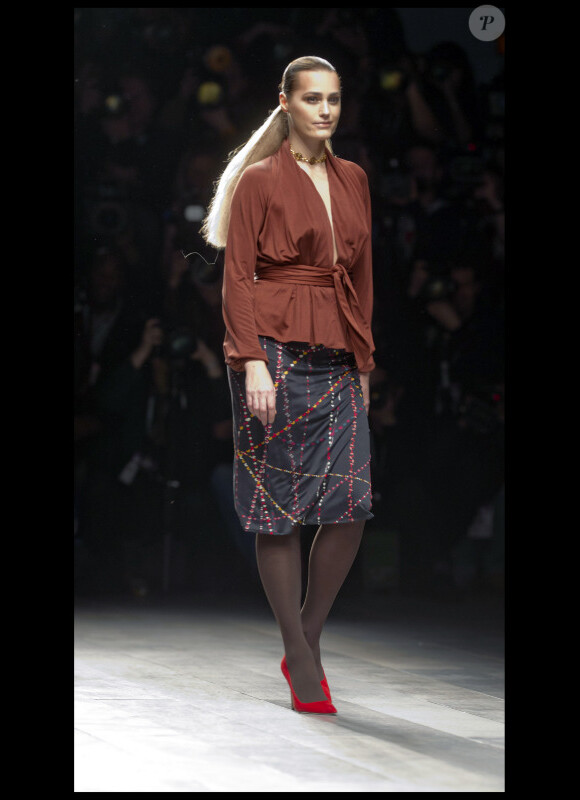 Yasmin Le Bon au défilé de Daniella Issa Helayel duran la Fashion Week de Londres, le 19 février 2011.