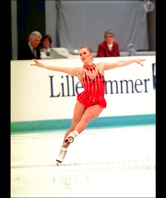 Tonya Harding patine en 1994 lors des Jeux Olympiques de Lillehammer