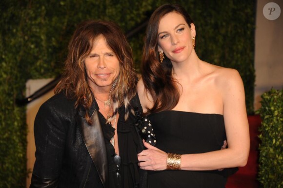 Steven Tyler et sa ravissante fille Liv Tyler lors de la soirée oré-Oscars Vanity Fair à Los Angeles le 27 février 2011