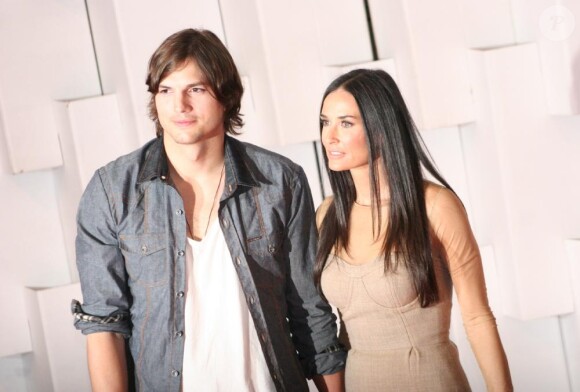 Ashton Kutcher et Demi Moore en janvier 2011 à Sao Paulo