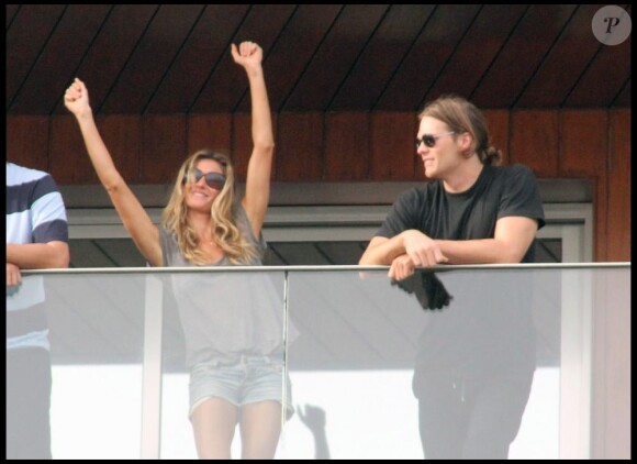 Gisele Bündchen et son mari Tom Brady au Carnaval de Rio, le 7 mars 2011
