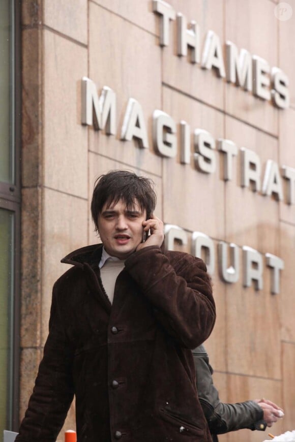 Pete Doherty, Londres, le 2 février 2010