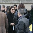  Anouk Aimée aux obsèques d'Annie Fargue le 10 mars 2011 au Père Lachaise à Paris dans le 20e arrondissement 