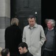  Michel Denisot aux obsèques d'Annie Fargue le 10 mars 2011 au Père Lachaise à Paris dans le 20e arrondissement 