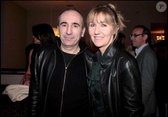 Philippe Harel et Sylvie Bourgeois lors de la remise du prix littéraire Bel Ami, sous le haut patronage de Lancel, le 9 mars 2011