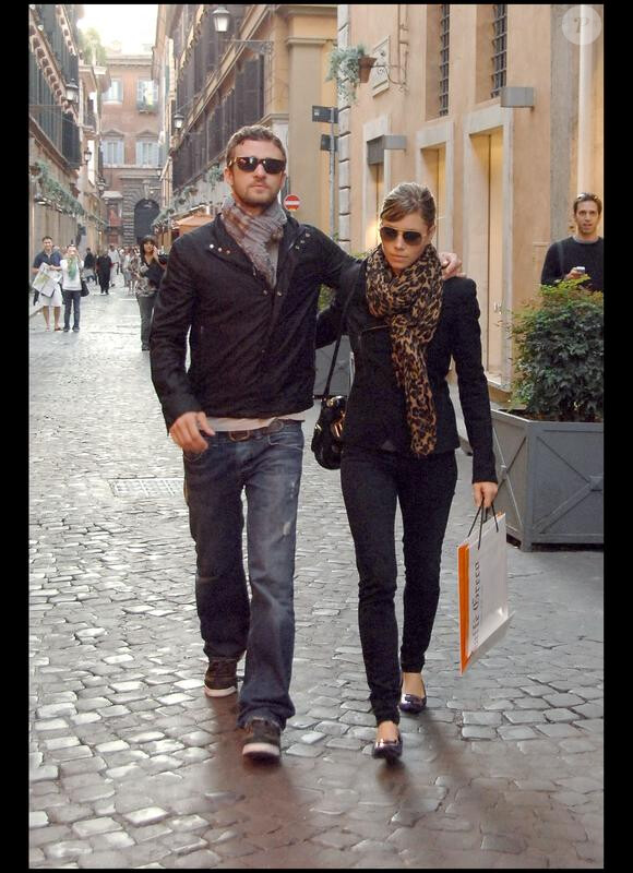 Justin Timberlake et Jessica Biel à Rome en septembre 2008