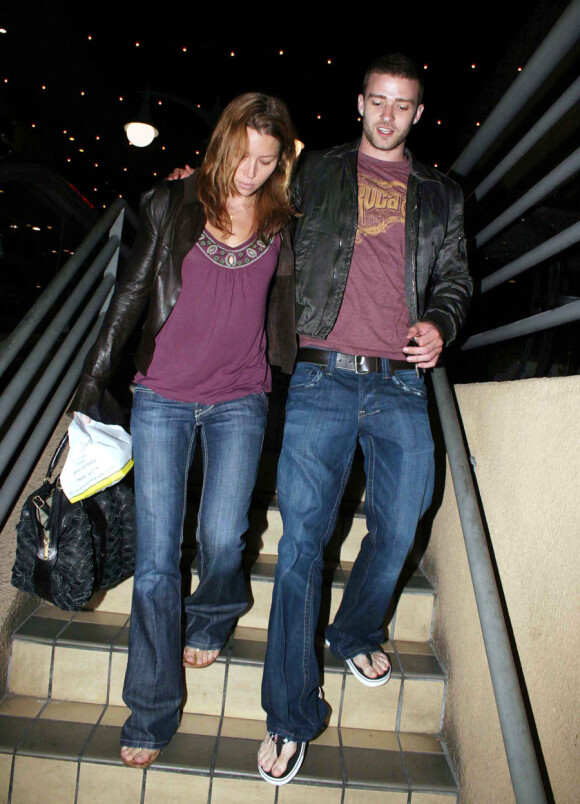 Justin Timberlake et Jessica Biel à Los Angeles en août 2007