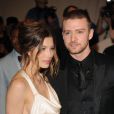 Justin Timberlake et Jessica Biel lors du Costume Institute Gala à New York en mai 2010 
