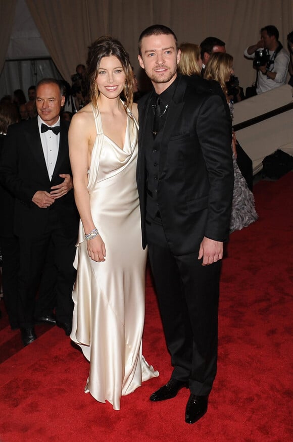 Justin Timberlake et Jessica Biel lors du Costume Institute Gala à New York en mai 2010