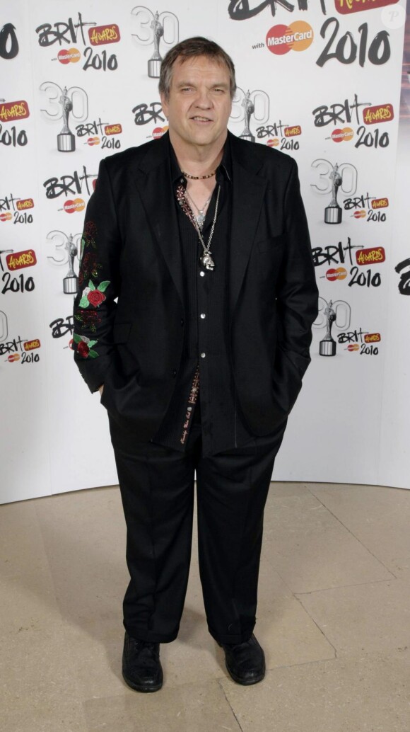 Meat Loaf, cérémonie des Brit Awards, à Londres, le 16 février 2010