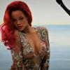 Rihanna dans le making-of pour le shooting de Vogue US par Annie Leibovitz
