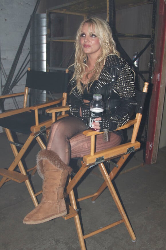 Britney Spears, sur le tournage de son clip Till the world ends, jeudi 17 mars.