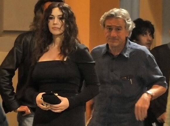 Monica Bellucci et Robert de Niro en 2010 sur le tournage de Manuale D'Amore 3