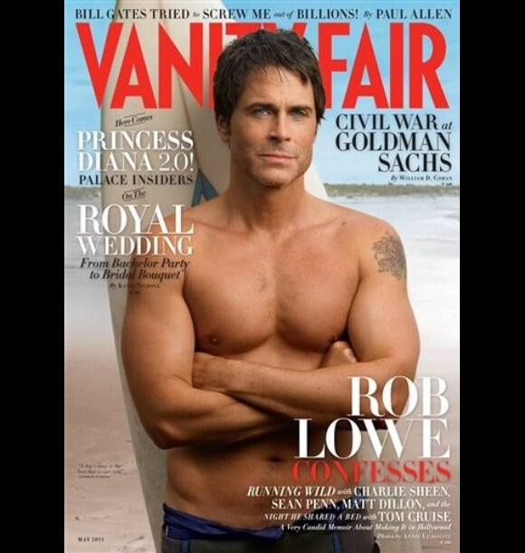 Rob Lowe en couverture de Vanity Fair pour le mois de mai 2011