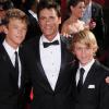 Rob Lowe et ses enfants lors des Emmy Awards en 2009