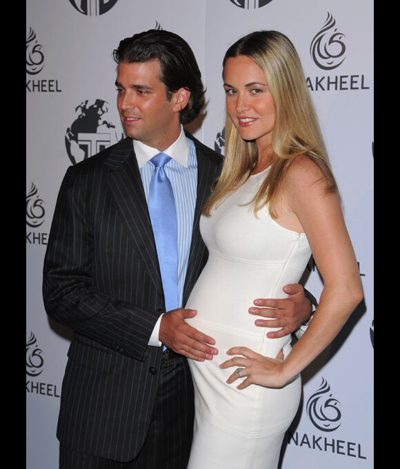 Donald Trump Jr. et sa femme Vanessa enceinte de son petit garçon Donnie lors d'une soirée à Los Angeles en août 2008