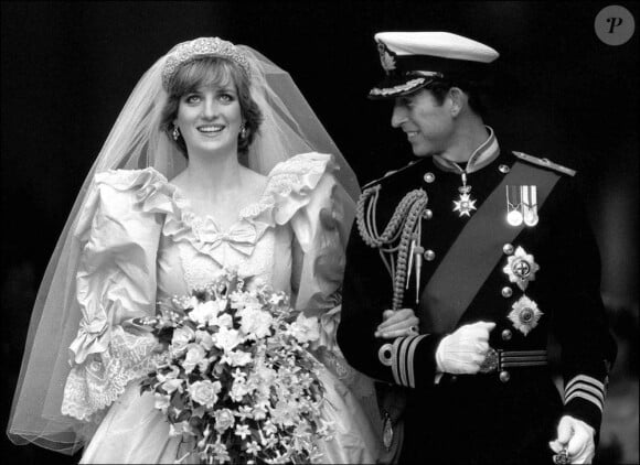 Lady Diana et le prince Charles le 29 juillet 1981, jour de leur mariage.