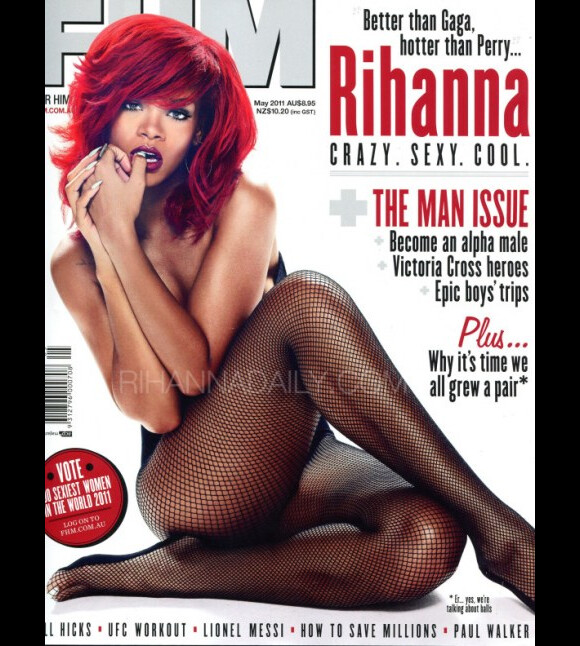Rihanna pour FHM, édition australienne, mai 2011.