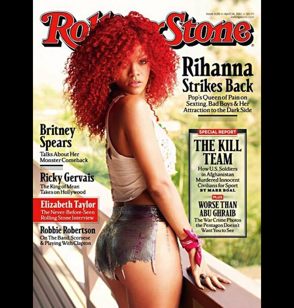 Rihanna pour Rolling Stone, édition américaine, avril 2011.