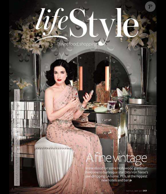 Dita von Teese en couverture du magazine In Style UK