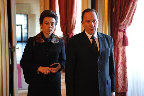 Florence Muller (Marie-France Garaud) et André Marcon (Pierre Juillet) dans Mort d'un Président, diffusé ce mardi 12 avril 2011 sur France 3