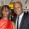 Harry Roselmack et son épouse Chrislaine lors de la soirée d'ouverture du flagship Lacoste sur les Champs-Elysées à Paris le 28 avril 2011