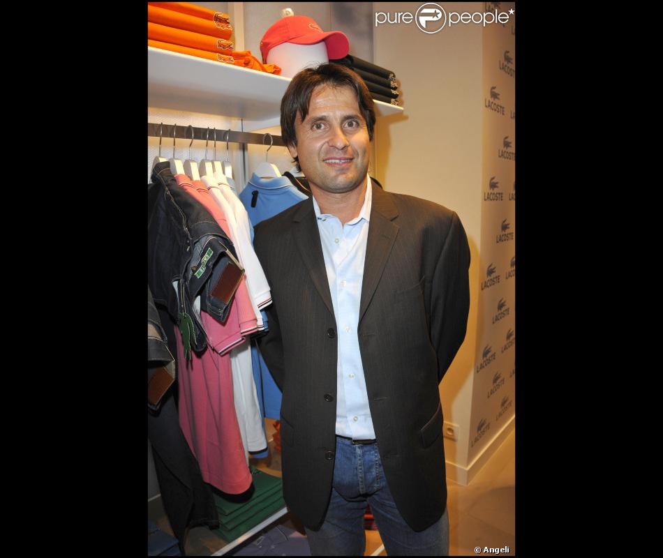 Fabrice Santoro lors de l'inauguration de la nouvelle boutique Lacoste
