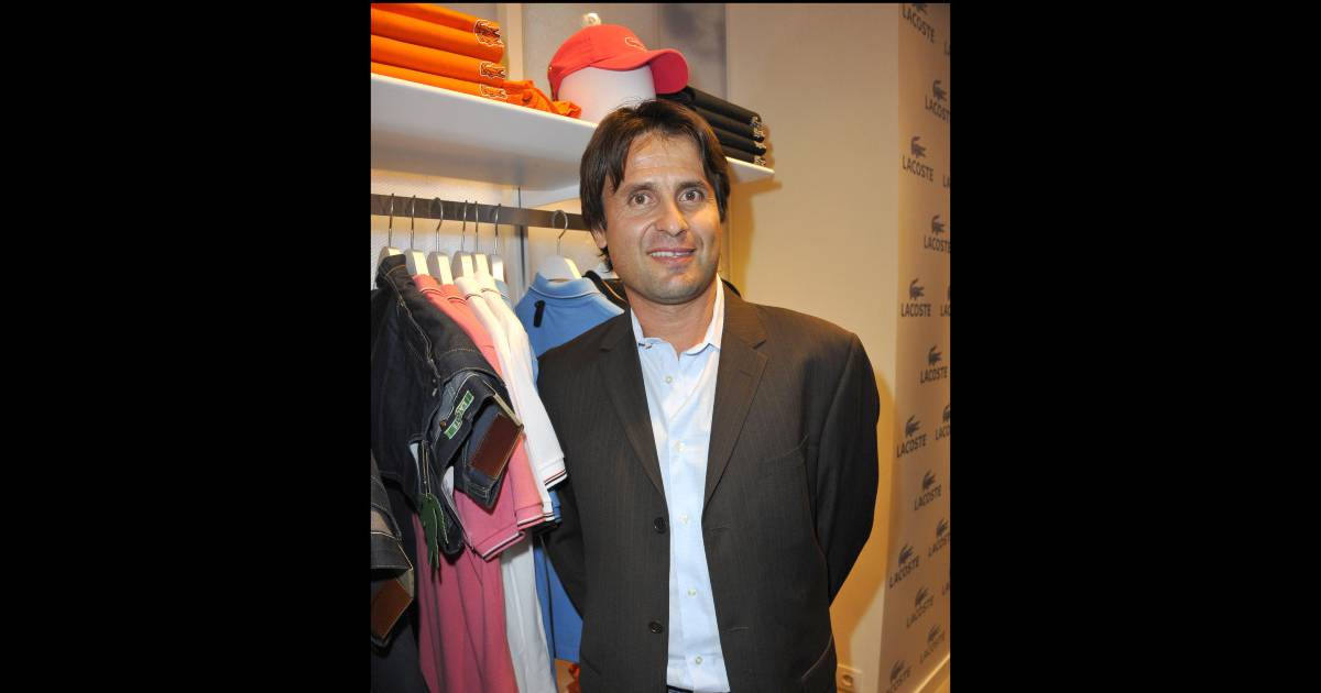 Fabrice Santoro lors de l'inauguration de la nouvelle boutique Lacoste