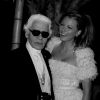 Karl Lagerfeld et Blake Lively, duo complice pour le dîner Chanel en l'honneur du créateur à Antibes, le 8 mai 2011