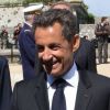 Nicolas Sarkozy, François Fillon et Bernard Accoyer à l'occasion du 66 anniversaire du 8 mai 1945, à Port-Louis.