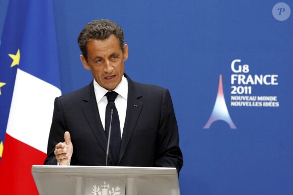 Nicolas Sarkozy a été récompensé aux Gérard de la politique, le 10 mai 2011.