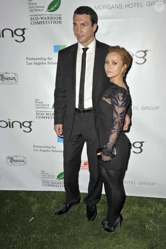 Hayden Panettiere et Wladimir Klitschko, à Los Angeles, le 22 avril 2010.