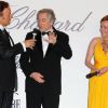 Guillaume Durand, Robert de Niro et Caroline Gruosi-Scheufele lors de la  remise des prix du Trophée Chopard, à Cannes, le 15 mai 2011