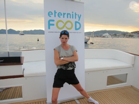 Delphine Chanéac lors du lancement du concept culinaire Eternity Food, par le grand Chef Christophe Leroy et son assocé Didier Audebert. 18 mai 2011