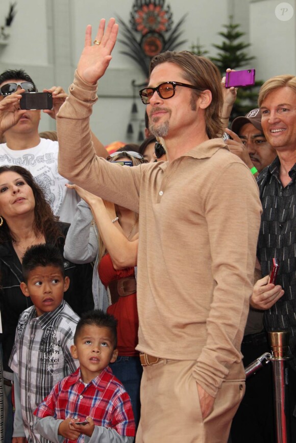 Brad Pitt à l'occasion de l'avant-première de Kung Fu Panda 2, au Grauman's Chinese Theatre de Los Angeles, le 22 mai 2011.