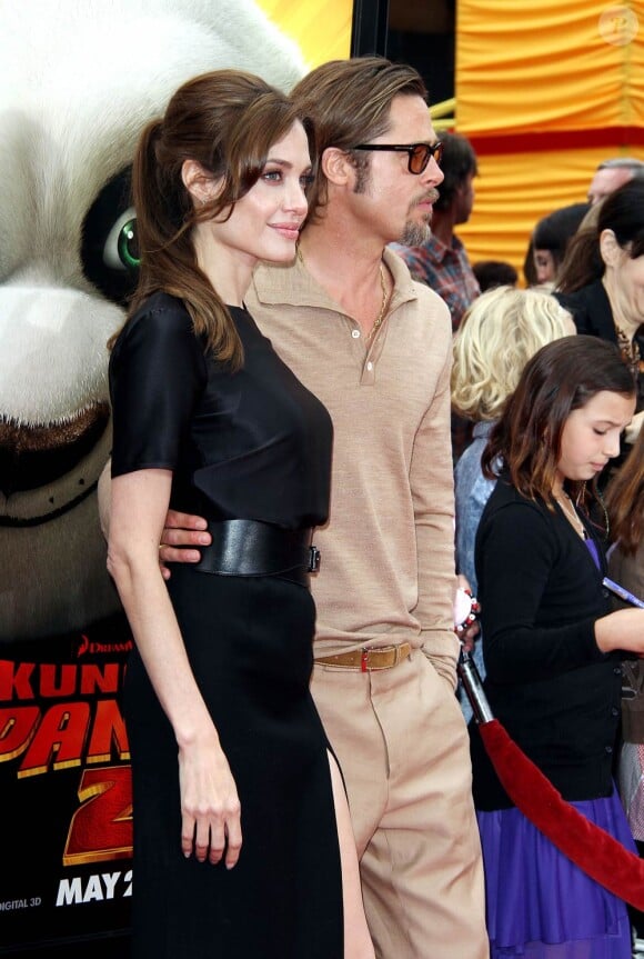 La divine Angelina Jolie et le séduisant Brad Pitt à l'occasion de l'avant-première de Kung Fu Panda 2, au Grauman's Chinese Theatre de Los Angeles, le 22 mai 2011.