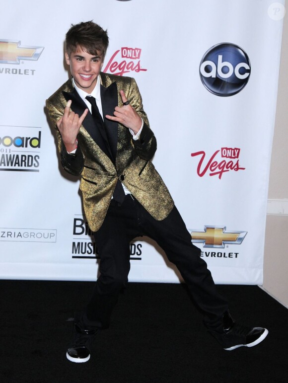 Justin Bieber à la cérémonie des Billboard Music Awards, le 25 mai 2011, à Las Vegas.