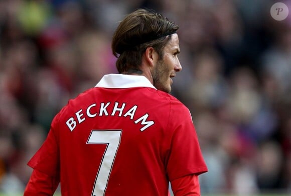 David Beckham lors du jubilé de Gary Neville à Manchester le 24 mai 2011. Il n'avait plus porté la tunique rouge depuis 2003